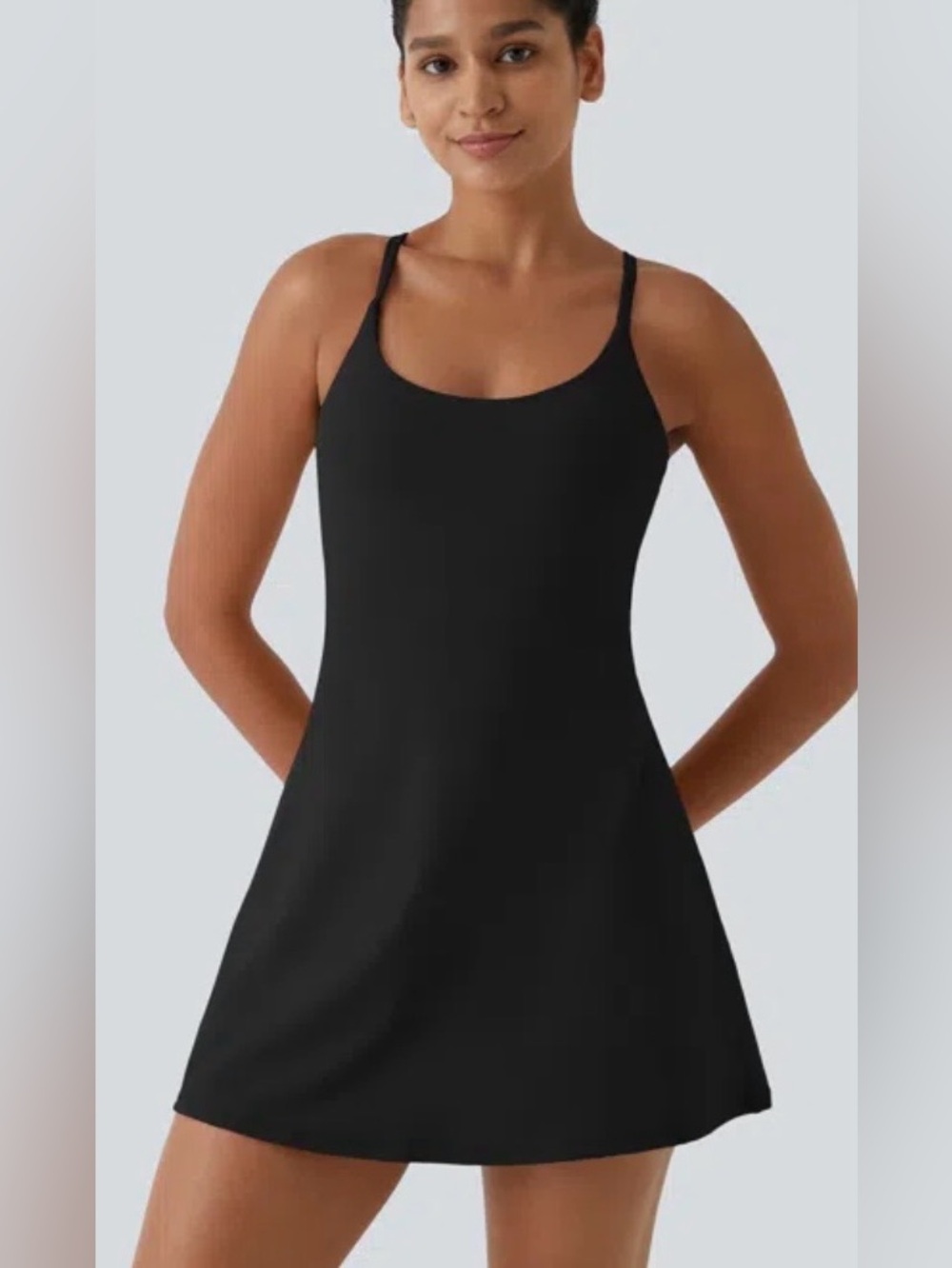 NWT SoftlyZero Plush Backless Active Dress-Easy Peezy. Black. Small.